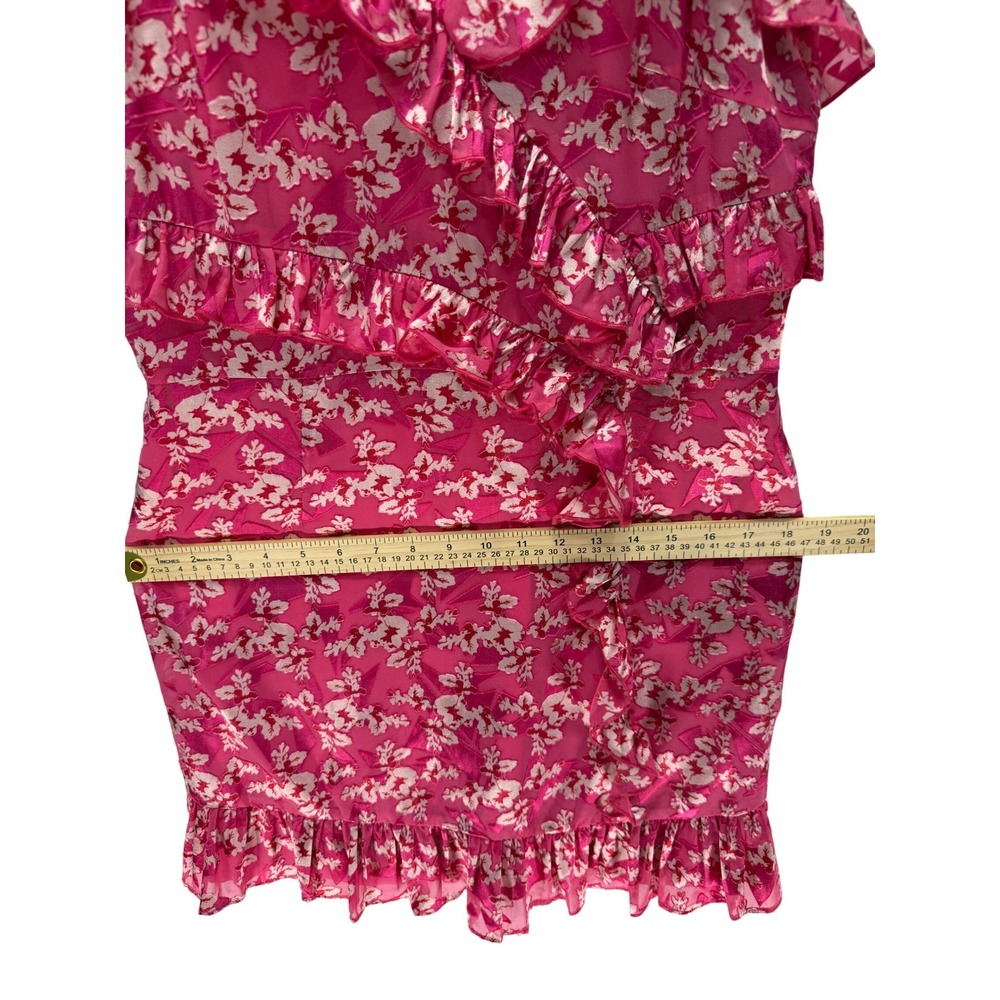 French Connection Pink Floral Ruffle Mini Dress - Picture 13 of 13